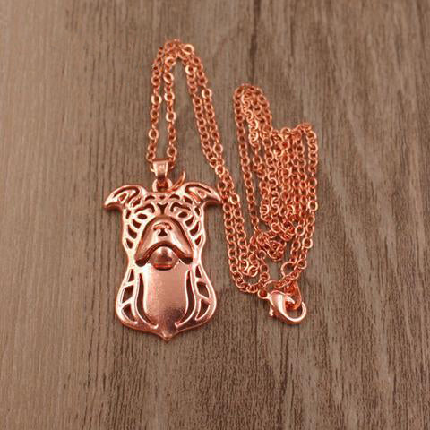 Cute Plated Pitbull Necklace