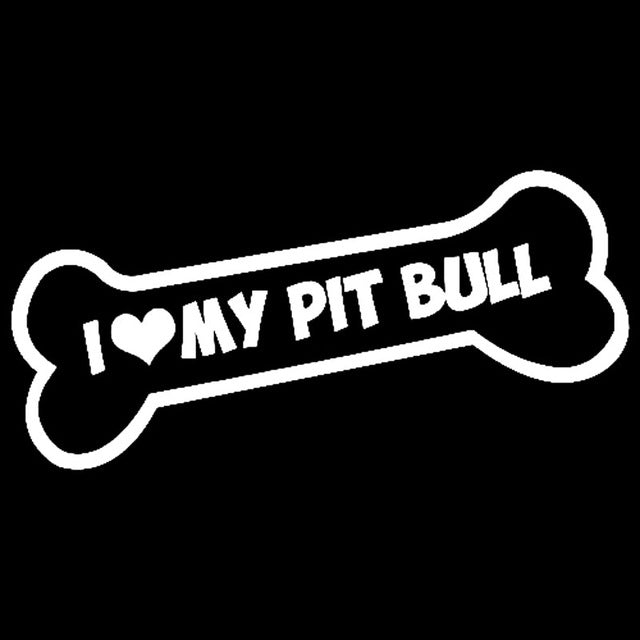 Vinyl Pitbull Bone Sticker