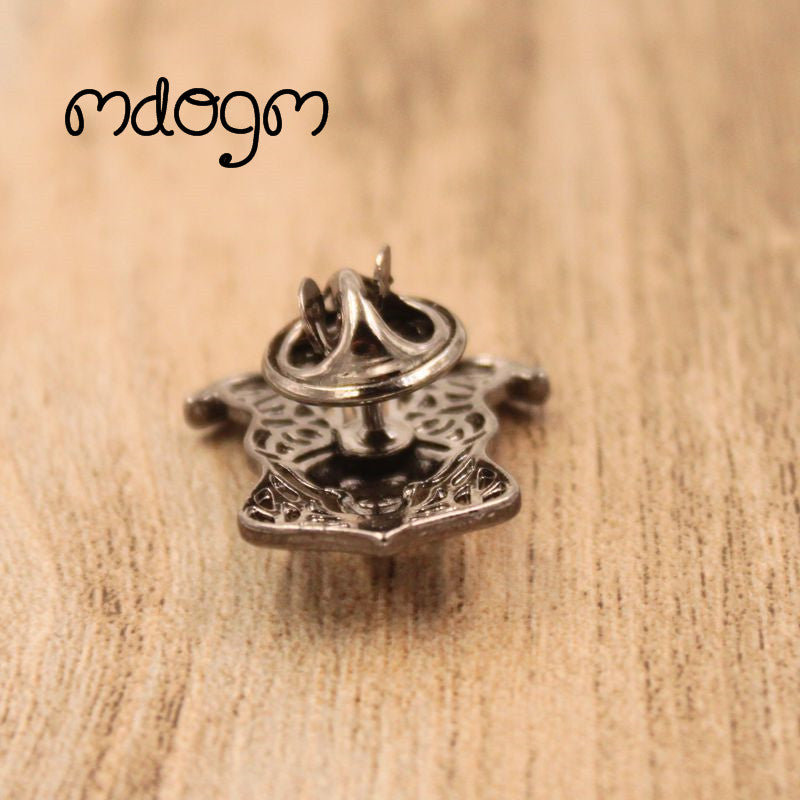 Cute Metal Pitbull Brooch