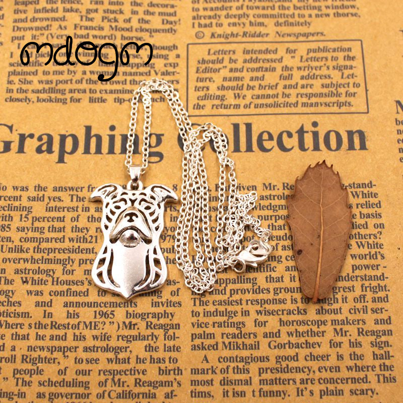 Cute Plated Pitbull Necklace