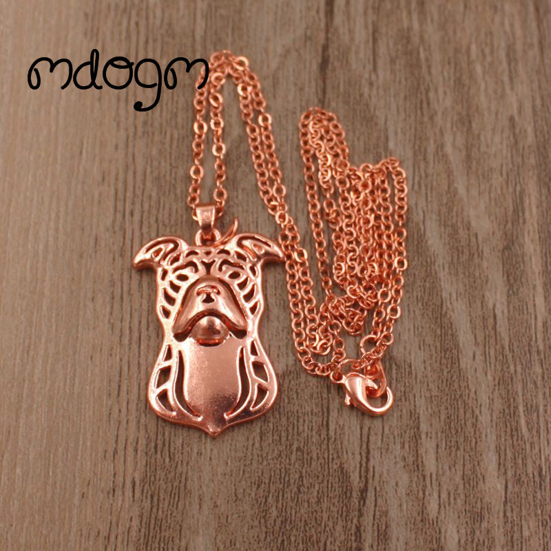 Cute Plated Pitbull Necklace