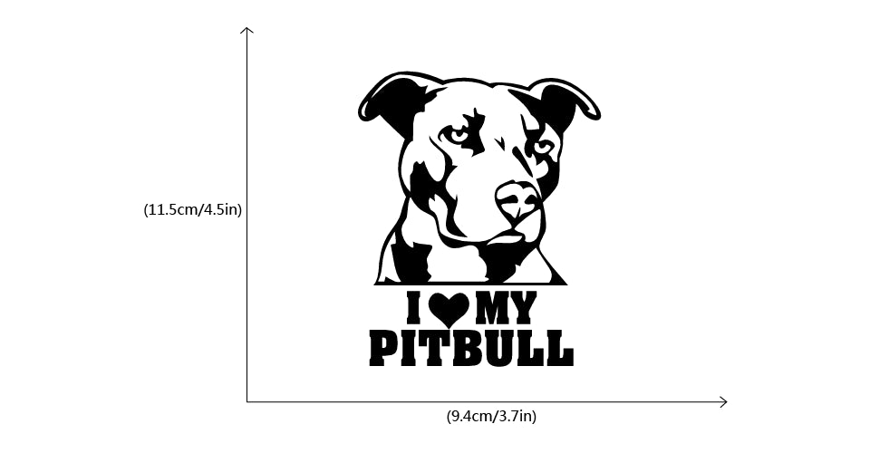 Vinyl Cartoon Pitbull Sticker