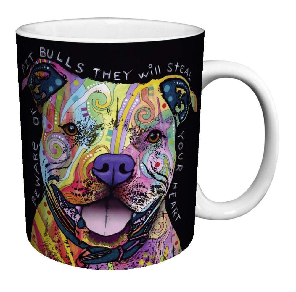 Colorful Pitbull Mugs