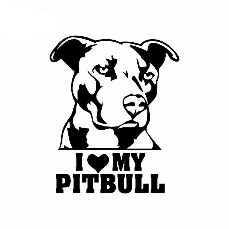 Vinyl Cartoon Pitbull Sticker