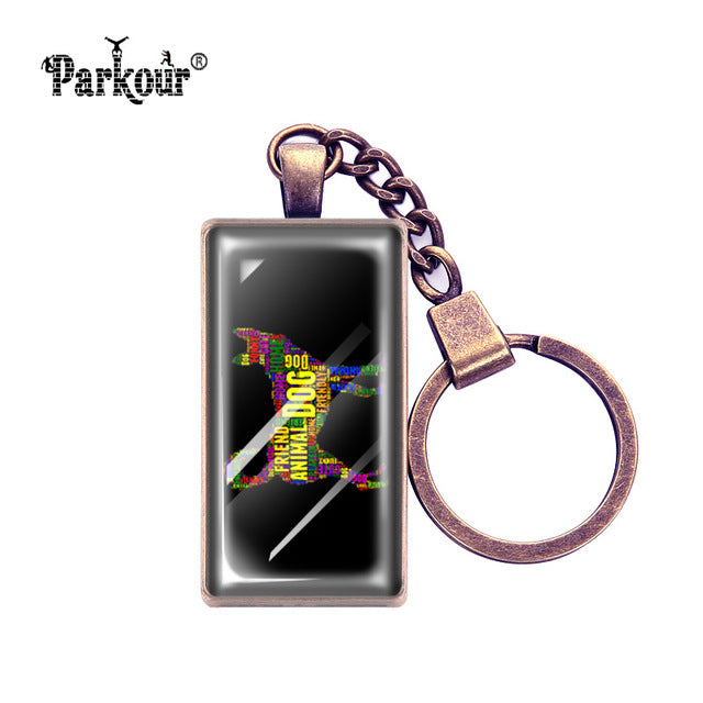 Rectangular Pitbull Keychain