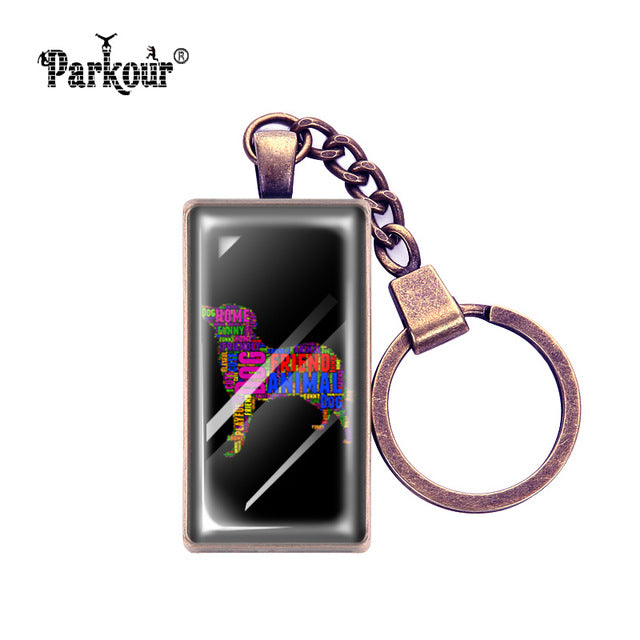 Rectangular Pitbull Keychain