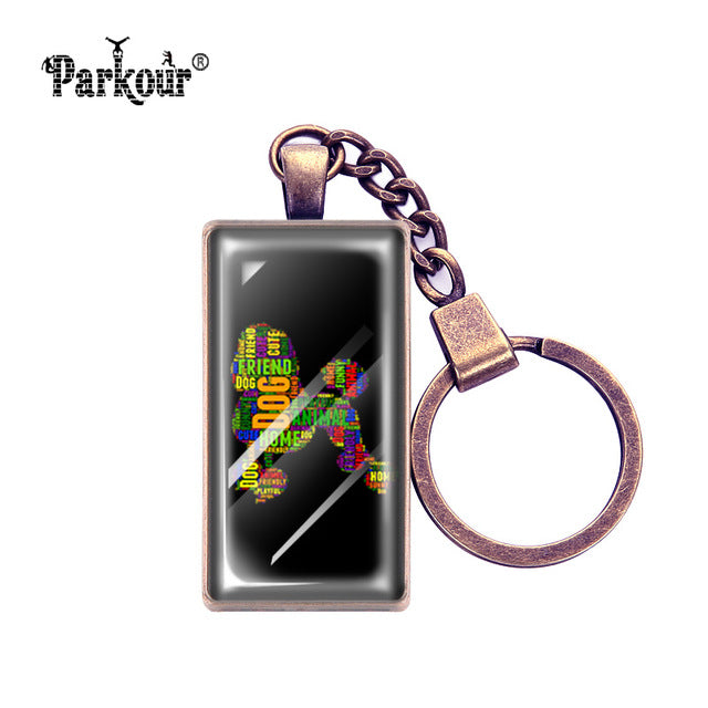 Rectangular Pitbull Keychain
