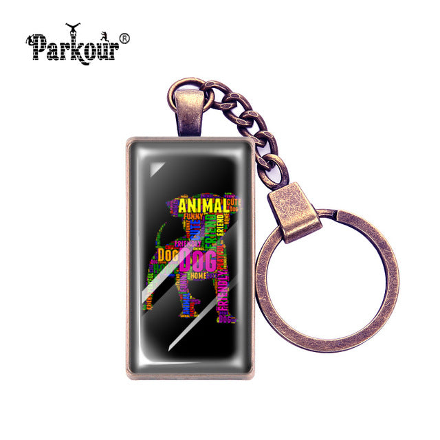 Rectangular Pitbull Keychain