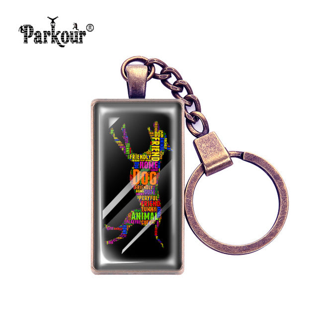 Rectangular Pitbull Keychain