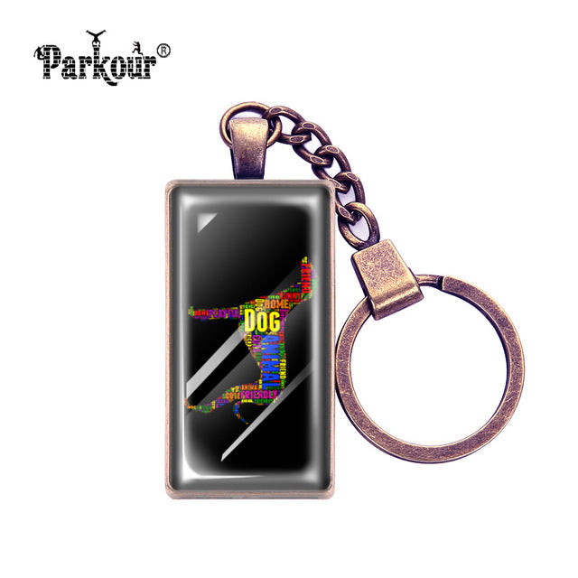 Rectangular Pitbull Keychain