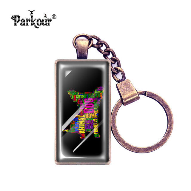 Rectangular Pitbull Keychain