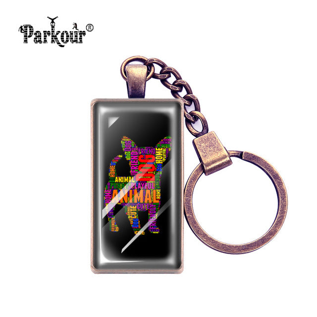 Rectangular Pitbull Keychain