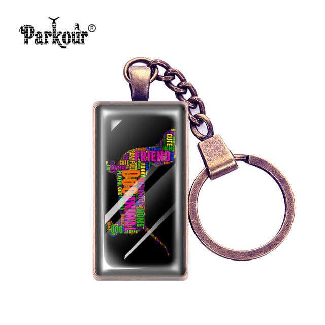 Rectangular Pitbull Keychain