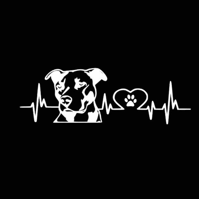 Personality Pitbull Love Sticker