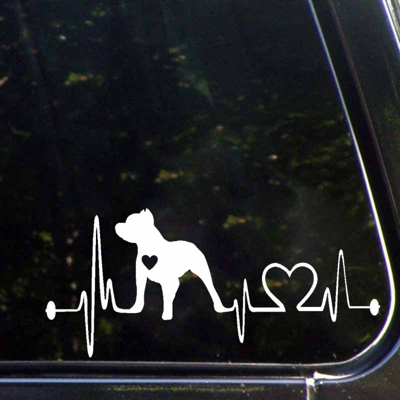 Pitbull Hearbeat Sticker