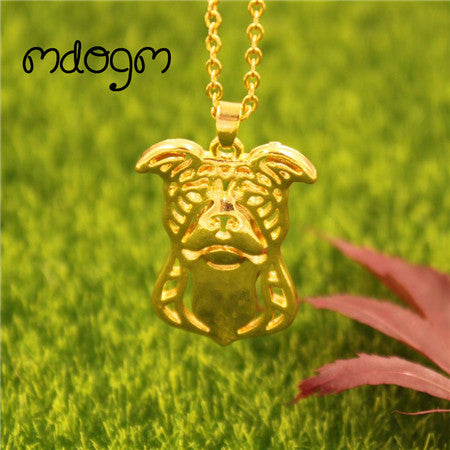 Cute Plated Pitbull Necklace