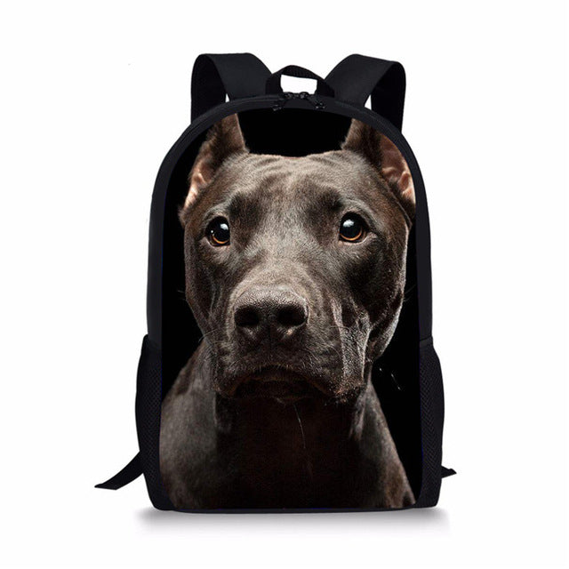 Printed Pitbull Face Bagpack