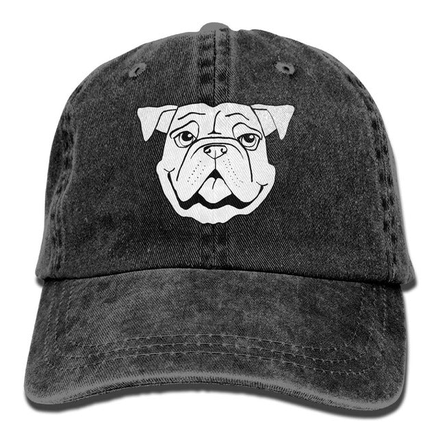 Denim Pitbull Print Hat