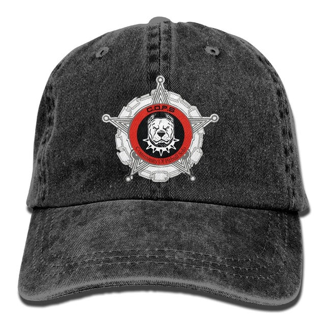 Denim Pitbull Print Hat