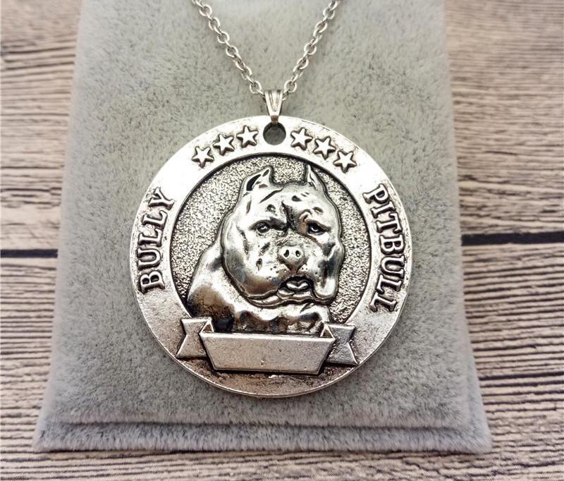 Vintage Retro Pitbull Necklace
