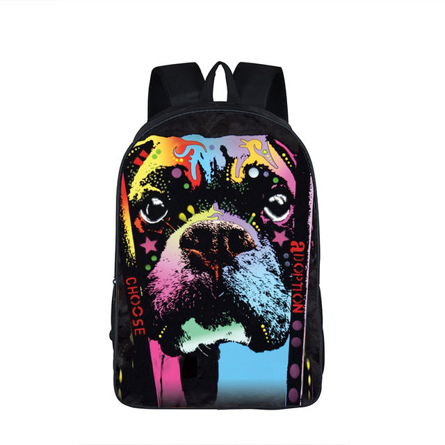 Unisex Pitbull Cartoon Bagpack