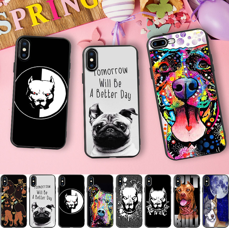Silicone Pitbull Design Phone Case