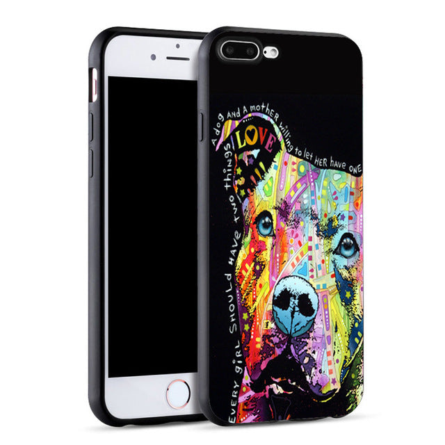 Silicone Pitbull Design Phone Case