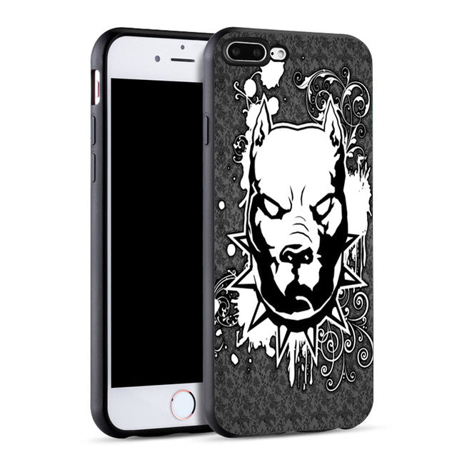 Silicone Pitbull Design Phone Case