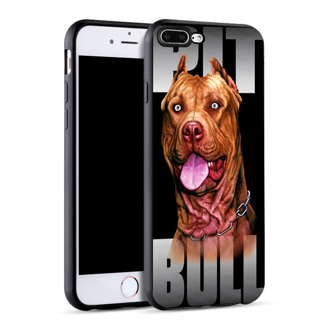 Silicone Pitbull Design Phone Case