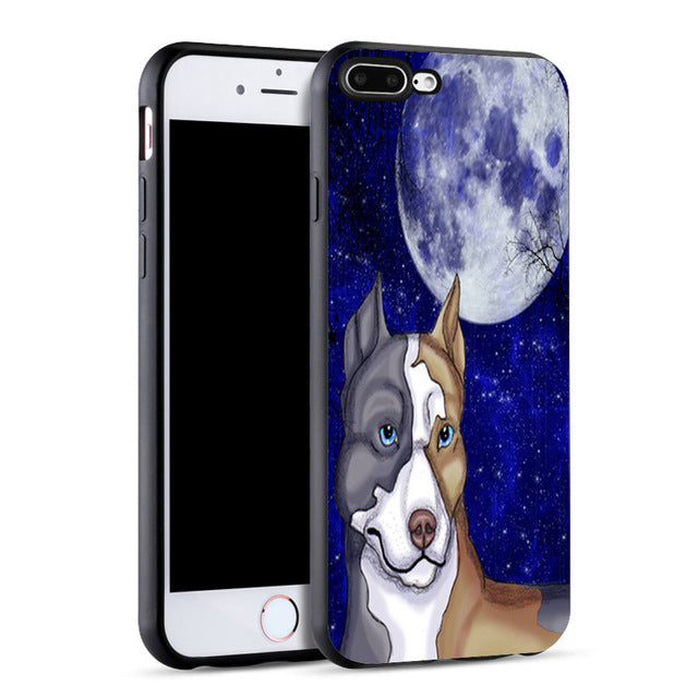 Silicone Pitbull Design Phone Case