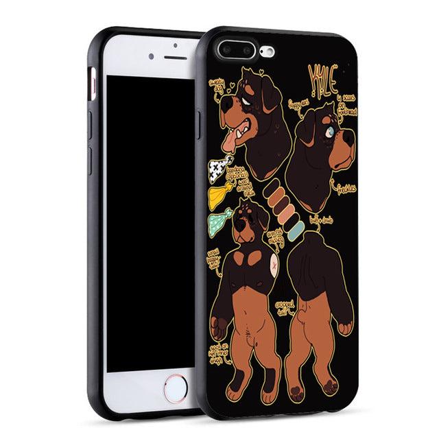 Silicone Pitbull Design Phone Case