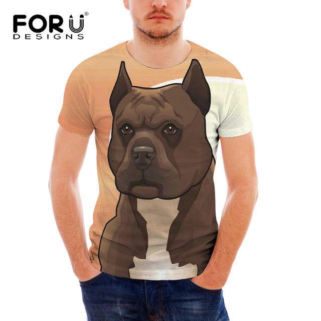 Cartoon Pitbull Print Shirt