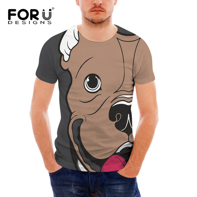 Cartoon Pitbull Print Shirt