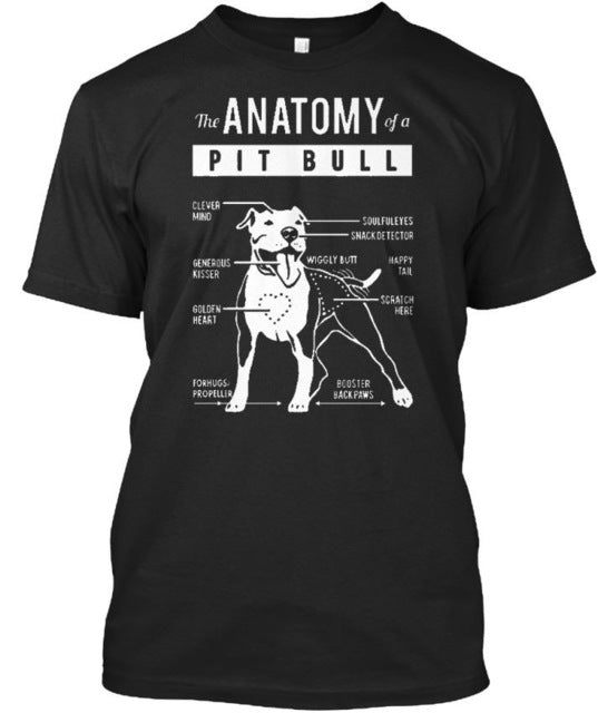Fashion Anatomy Label Pitbull Shirt