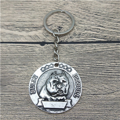 Retro Trendy Pitbull Keychain
