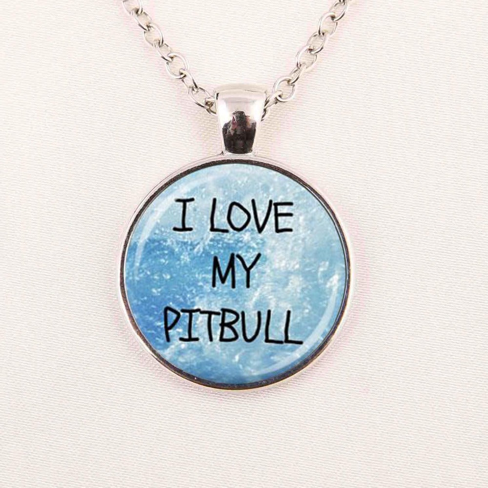 Round Word Pitbull Necklace