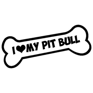 Vinyl Pitbull Bone Sticker