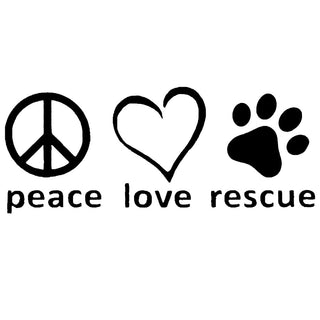Peace Love Rescue Vinyl Sticker