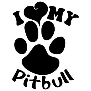I Love My Pitbull Sticker