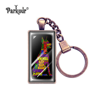 Rectangular Pitbull Keychain