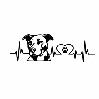 Personality Pitbull Love Sticker