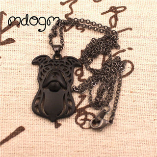Cute Plated Pitbull Necklace
