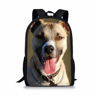 Printed Pitbull Face Bagpack