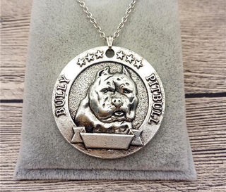 Vintage Retro Pitbull Necklace