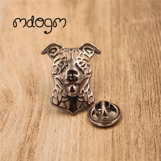 Cute Metal Pitbull Brooch
